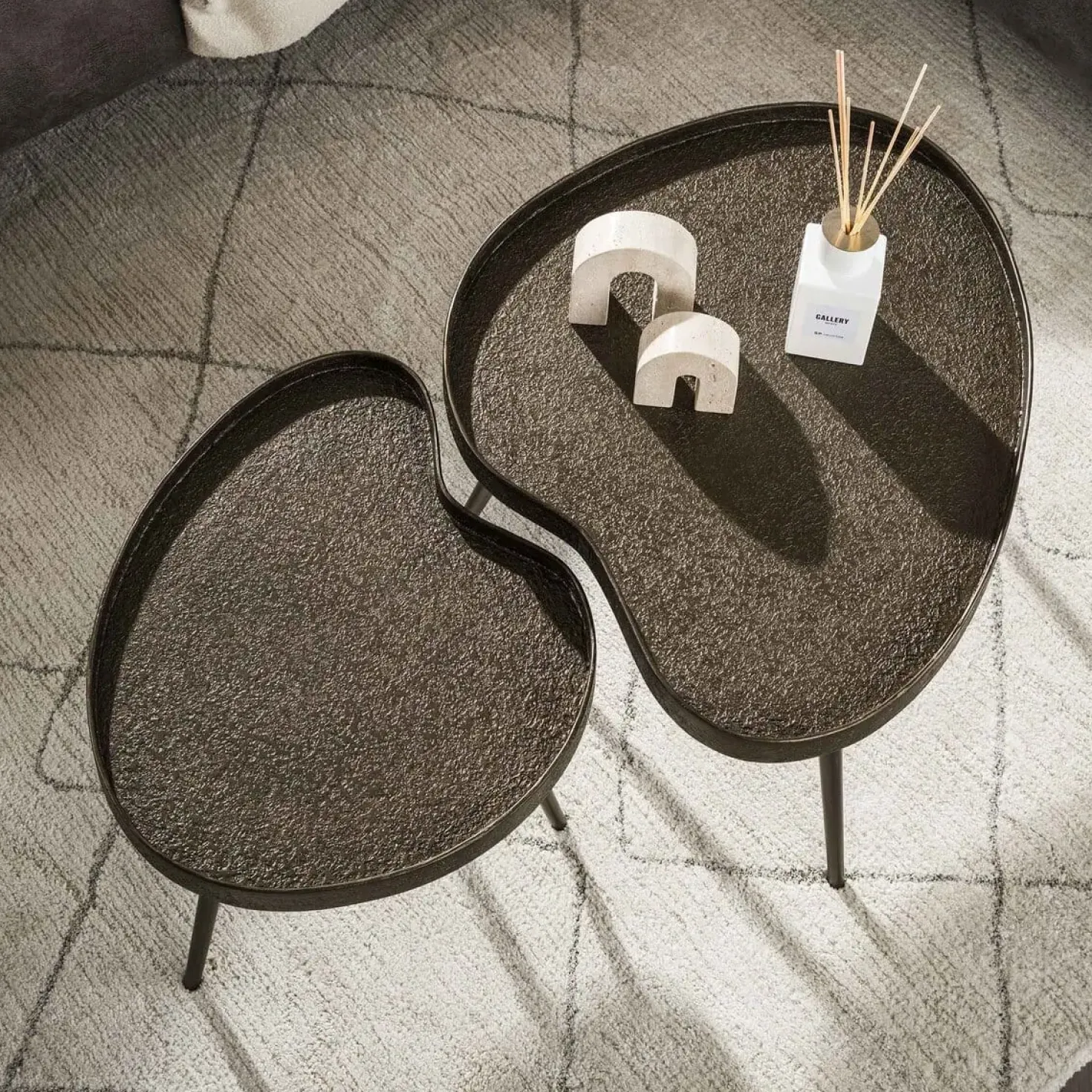 Kyra Salontafel set van 2 niervormig Brons