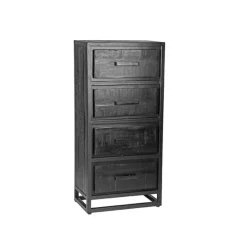 Ladekast Chili Zwart Mangohout 50cm