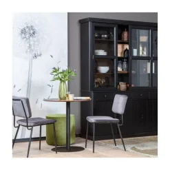Lagos Buffetkast grenen zwart 166cm