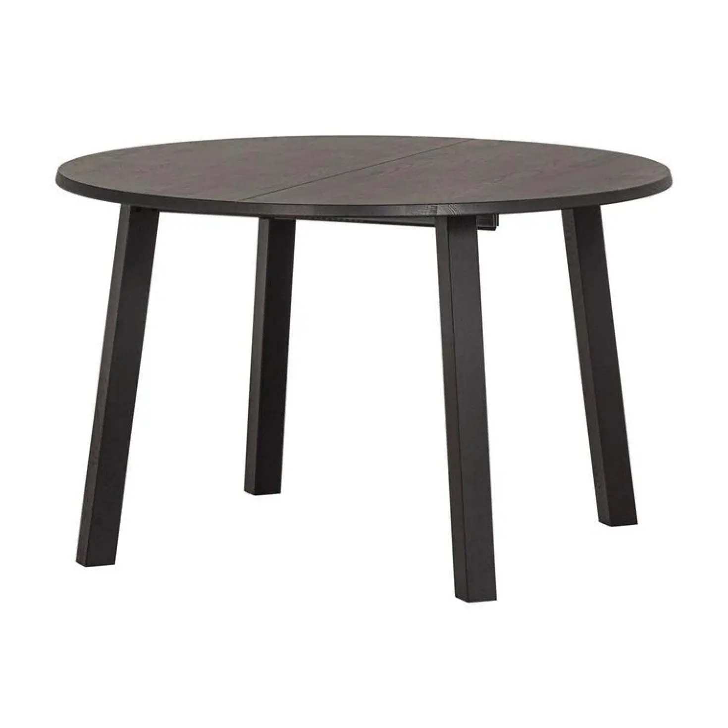 Lange Jan Uitschuifbare eettafel rond eiken blacknight 120/160/200cm