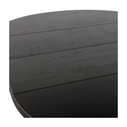 Lange Jan Uitschuifbare eettafel rond eiken blacknight 120/160/200cm
