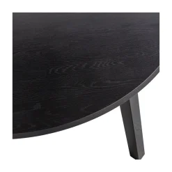 Lange Jan Uitschuifbare eettafel rond eiken blacknight 120/160/200cm