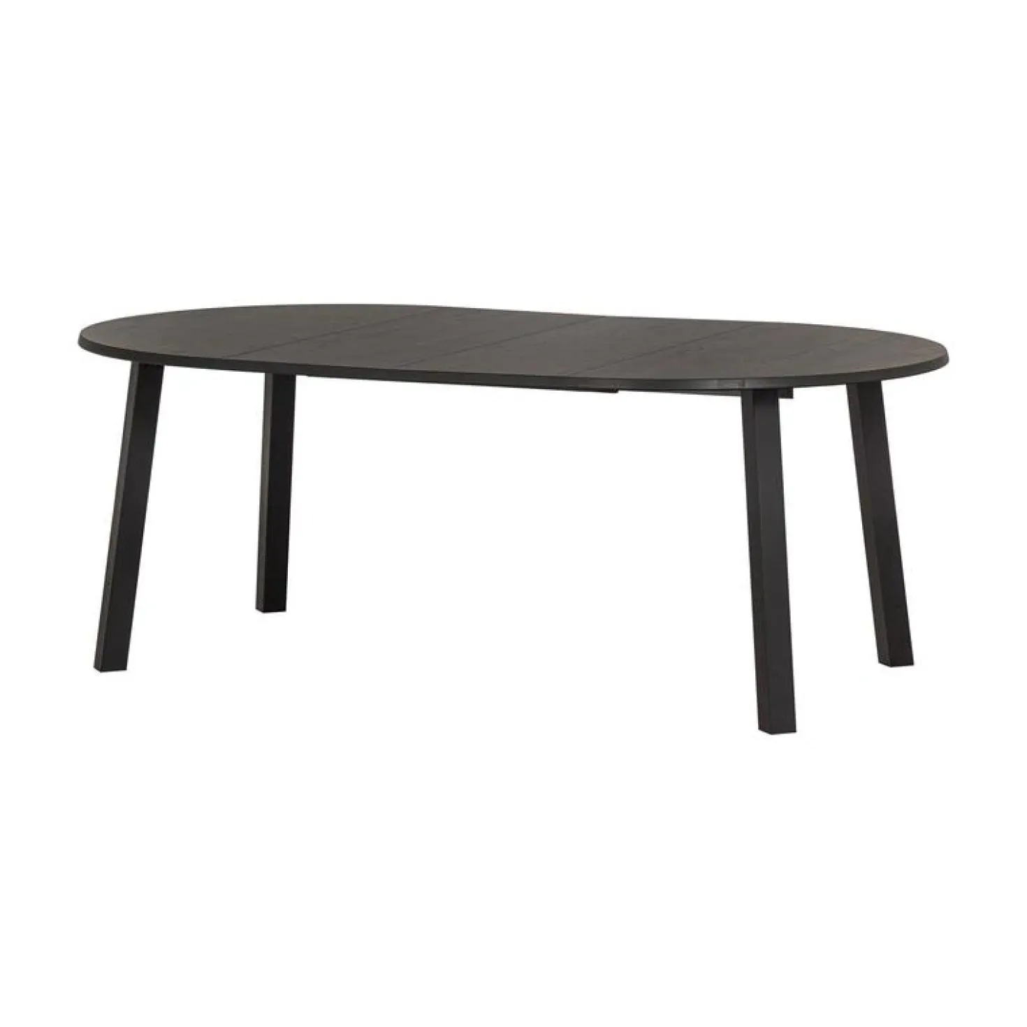 Lange Jan Uitschuifbare eettafel rond eiken blacknight 120/160/200cm