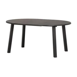 Lange Jan Uitschuifbare eettafel rond eiken blacknight 120/160/200cm