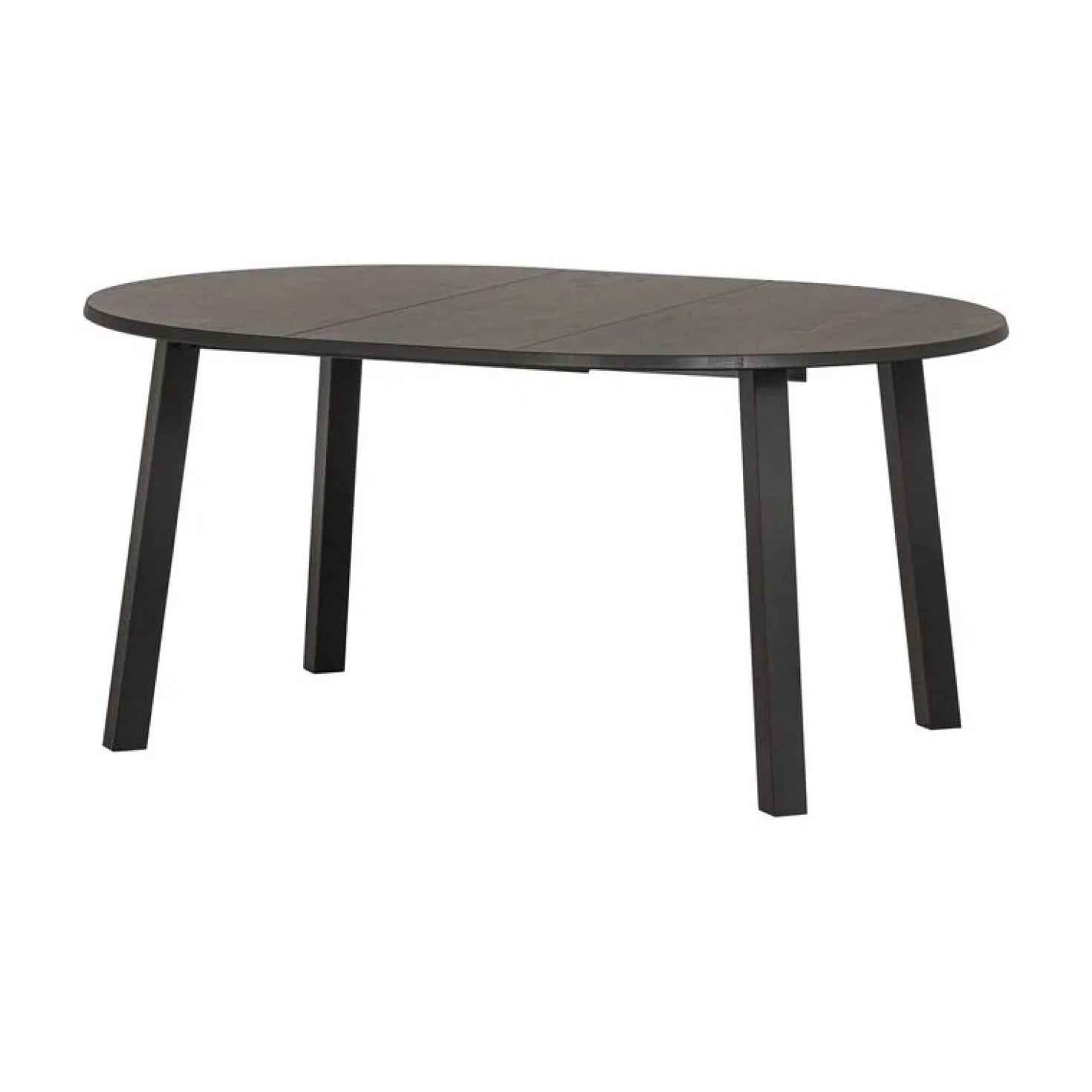 Lange Jan Uitschuifbare eettafel rond eiken blacknight 120/160/200cm