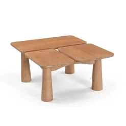 Laro Salontafel naturel Mangohout 80 cm
