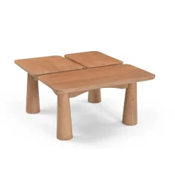 Laro Salontafel naturel Mangohout 80 cm