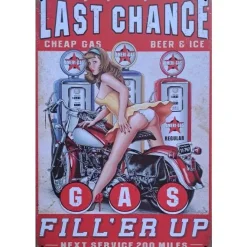 Last Change fill er up - metalen bord