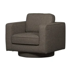 Lazy Draaifauteuil bouclé antraciet