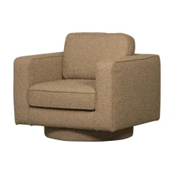Lazy Draaifauteuil bouclé bruin