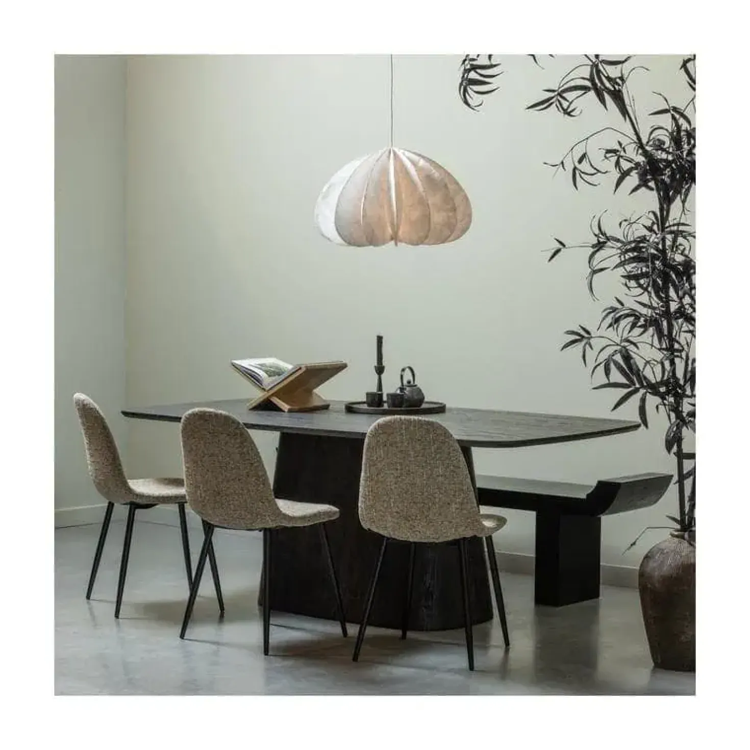 Leah Eettafel MDF donkerbruin 200cm