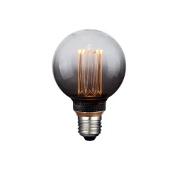 Led lamp Kooldraad Rond 9,5cm E27 Half Smoke 3 standen