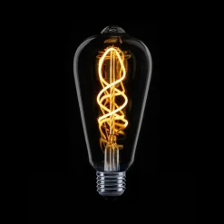 Led lamp Spiraal Druppel E27 Smoke