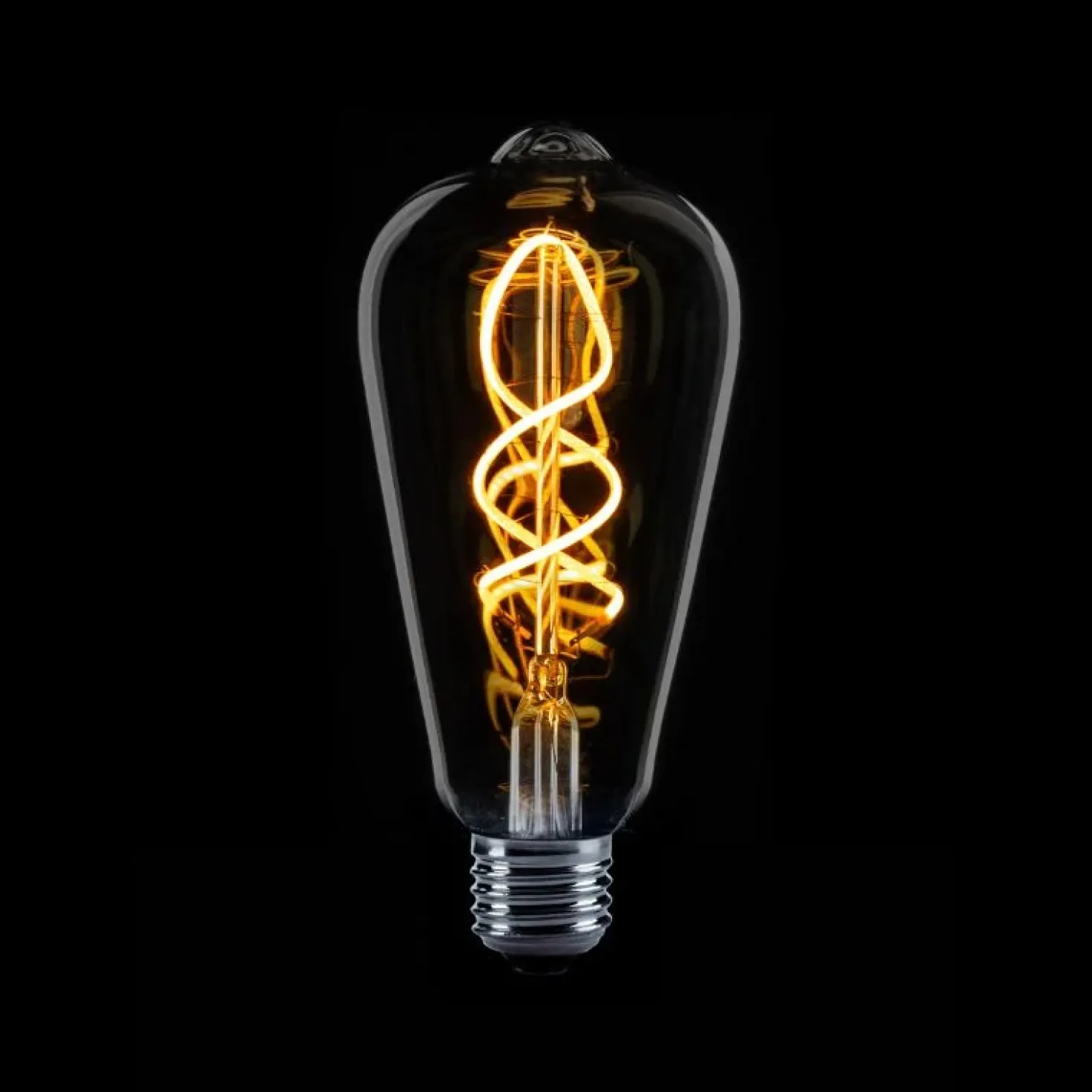 Led lamp Spiraal Druppel E27 Smoke
