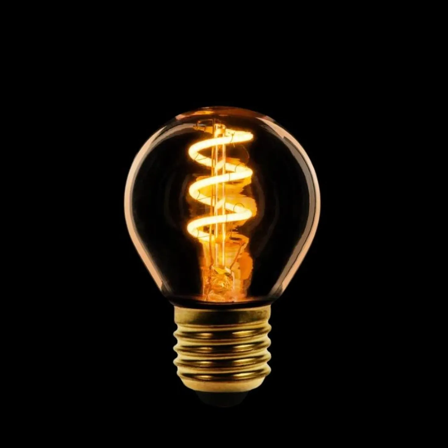 Led lamp Spiraal Kogel 4,5cm E27 Gold