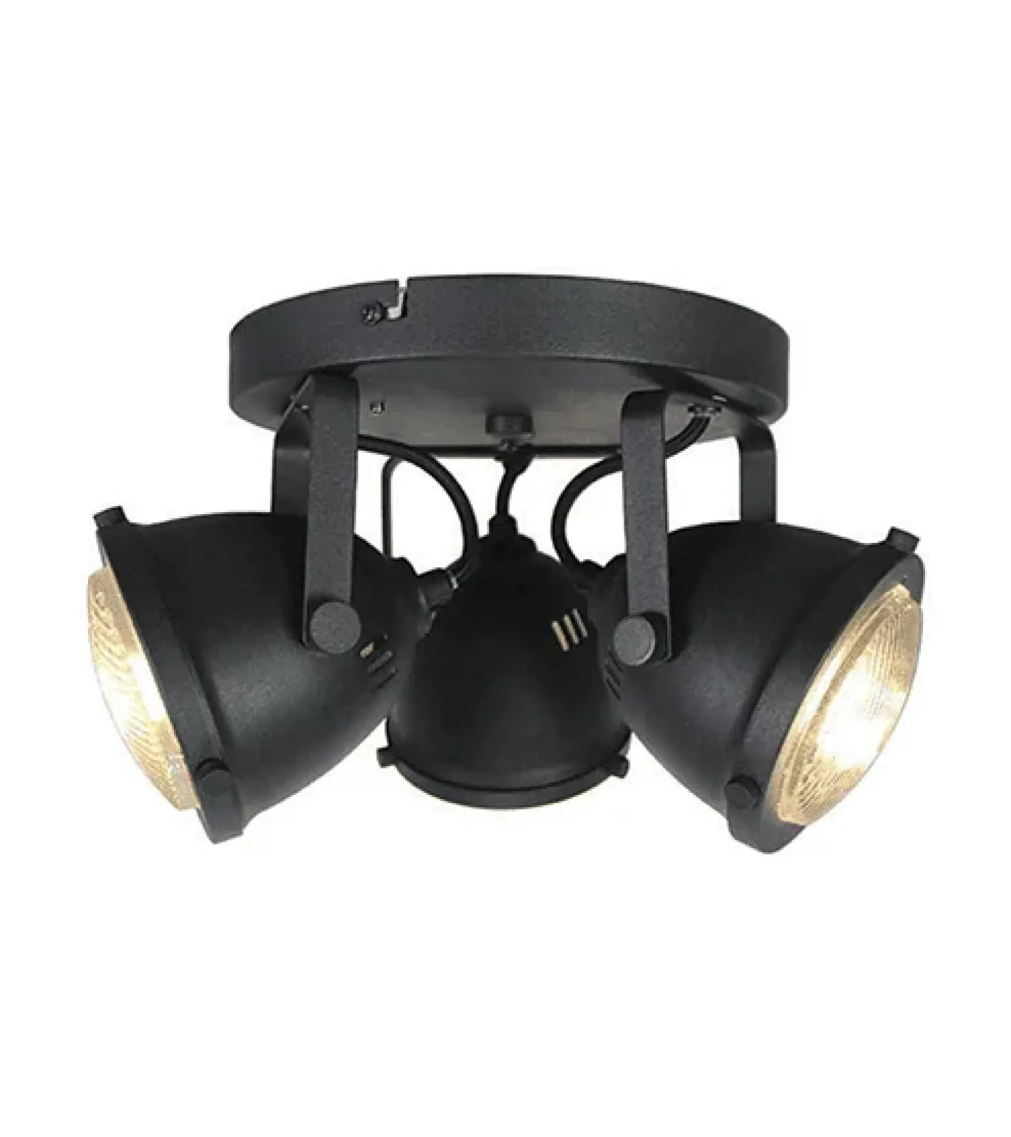 LED Spot Moto 3 zwart