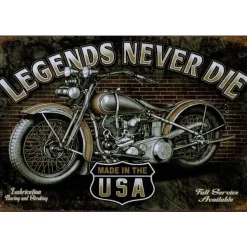 Legends Never Die - metalen bord