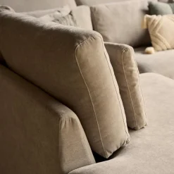 Lena Bank Ottomane Links + 2,5 zits rechts Beige