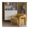 Lenny Fauteuil grove textuur goud/geel