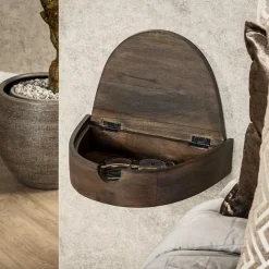Leonardo Zwevend Set van 2 Nachtkastjes Acaciahout 34cm