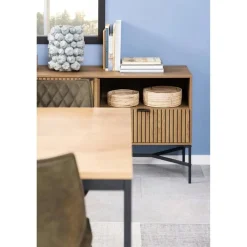 Lexora Dressoir Eiken lichtbruin 180cm