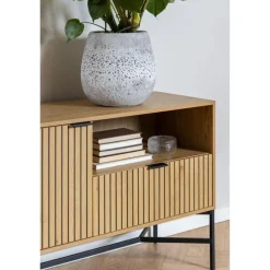 Lexora Dressoir Eiken lichtbruin 180cm