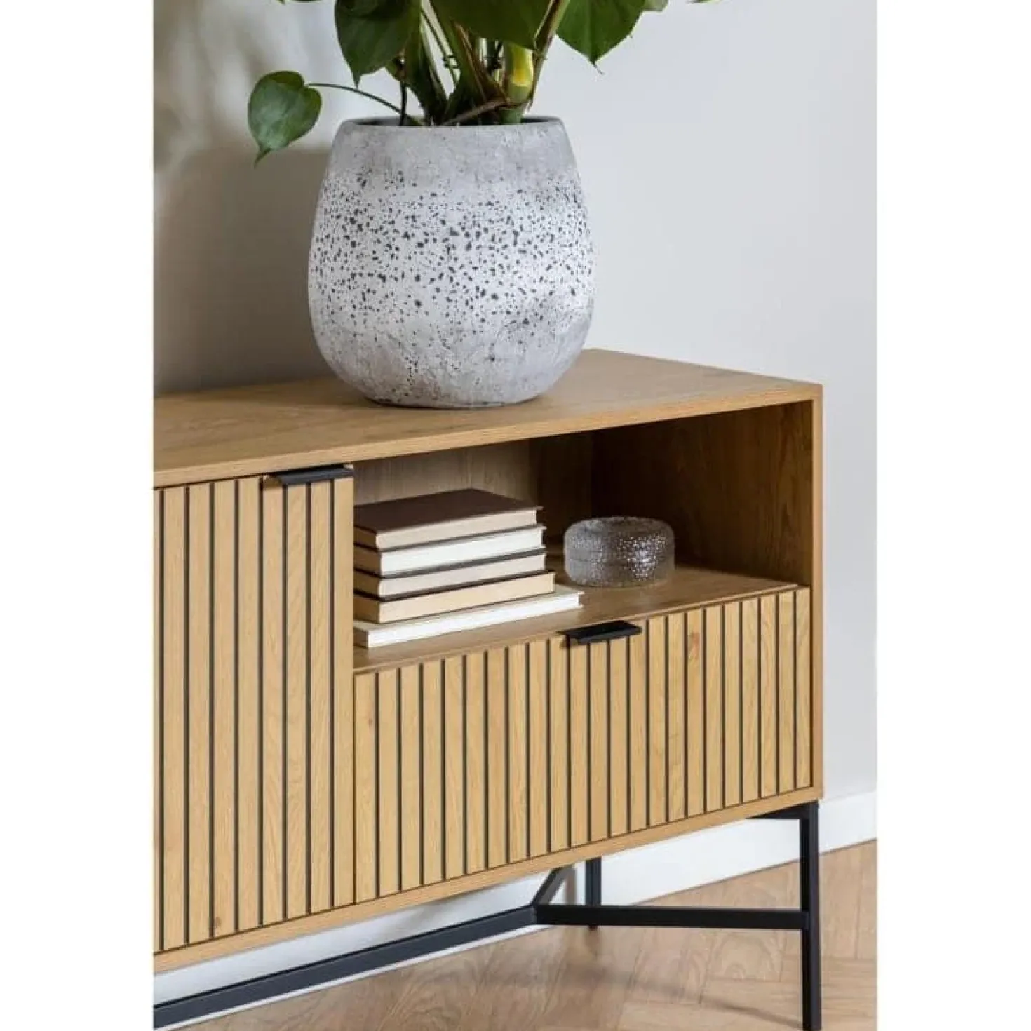 Lexora Dressoir Eiken lichtbruin 180cm
