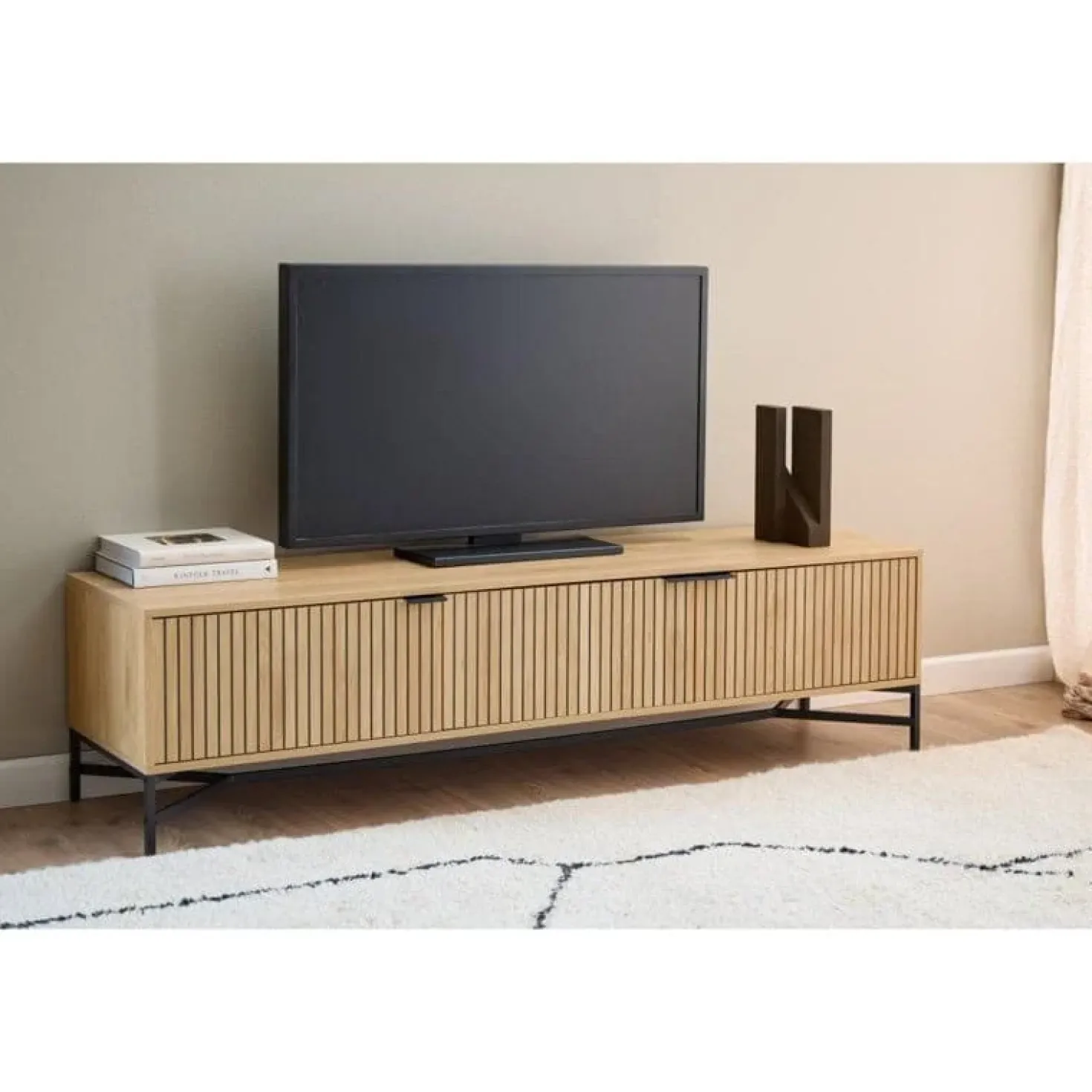 Lexora Tv meubel licht Eiken 176cm