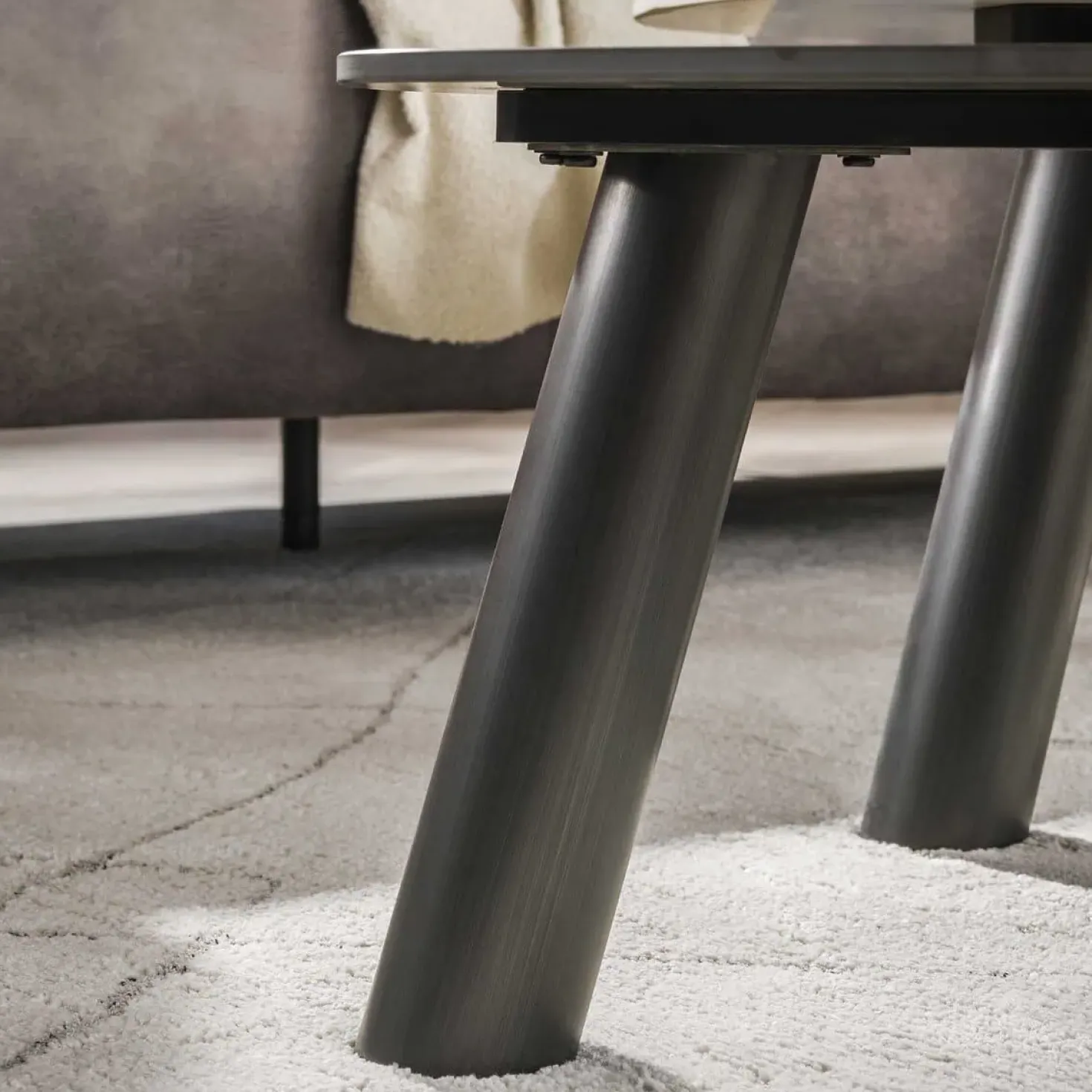 Lex Salontafel set van 2 log keramiek travertin