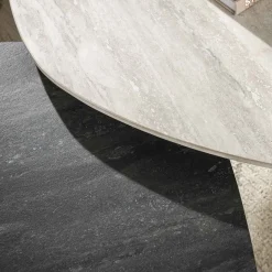 Lex Salontafel set van 2 log keramiek travertin