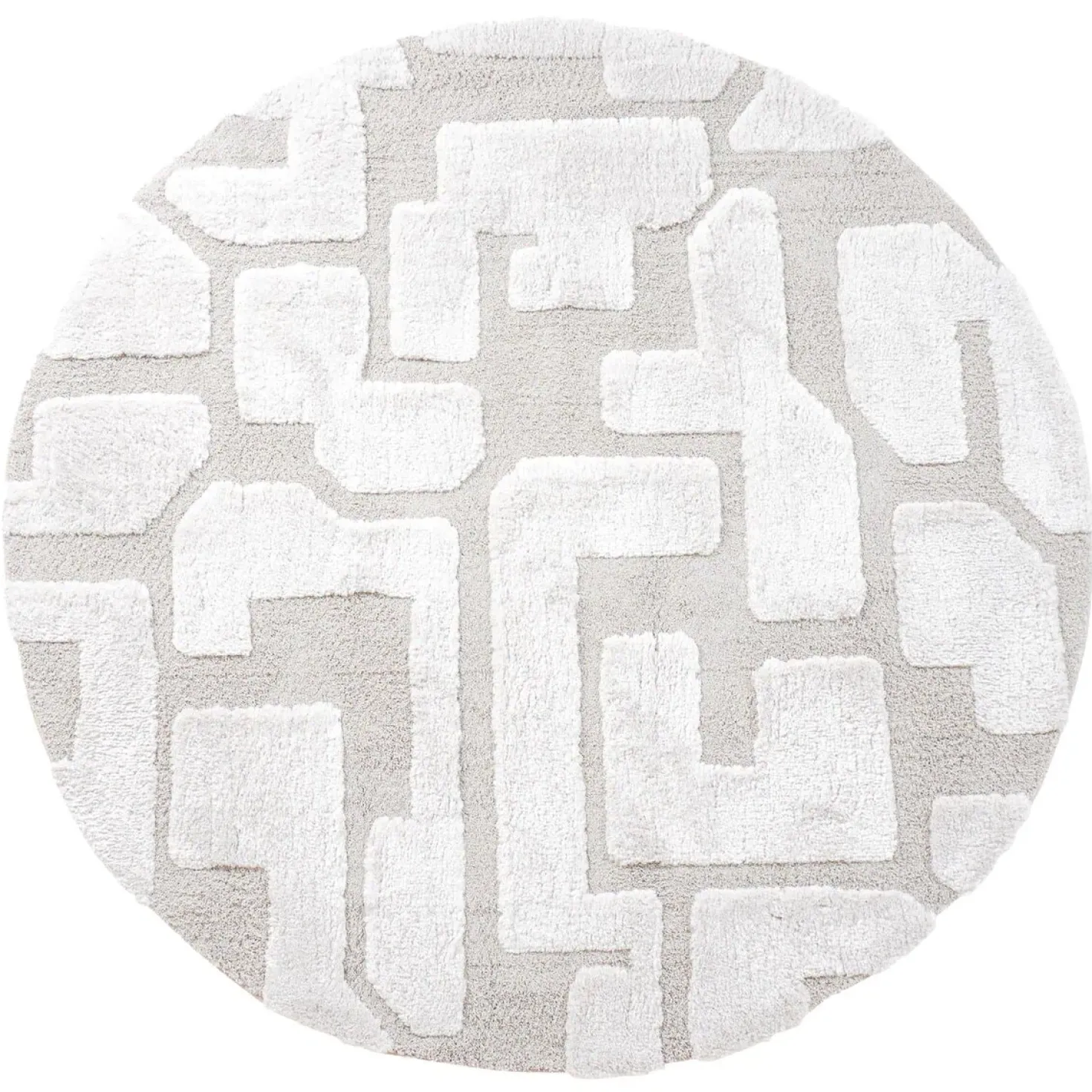 Liana vloerkleed Crème Rond 160x160cm