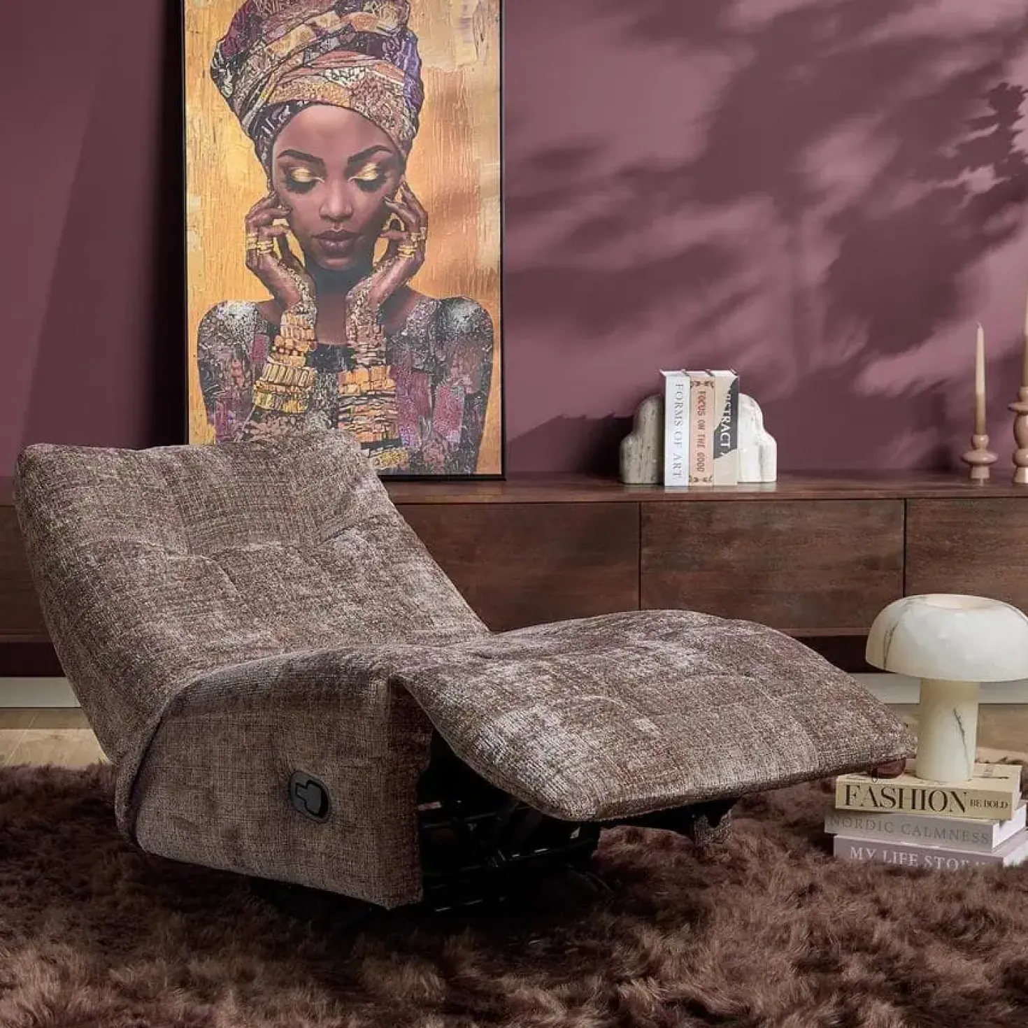 Lieke Relaxfauteuil Bruin