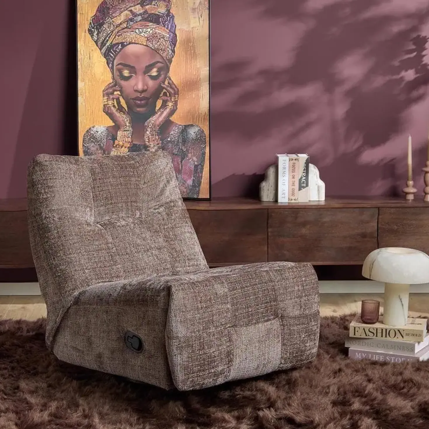 Lieke Relaxfauteuil Bruin
