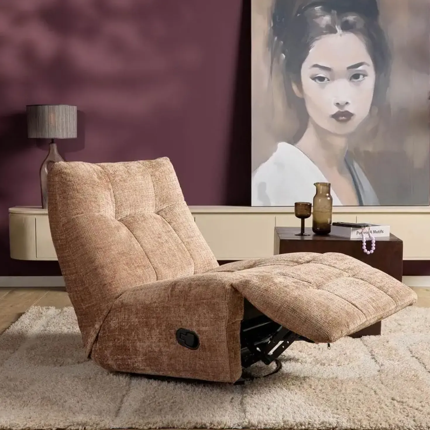 Lieke Relaxfauteuil Cinnamon