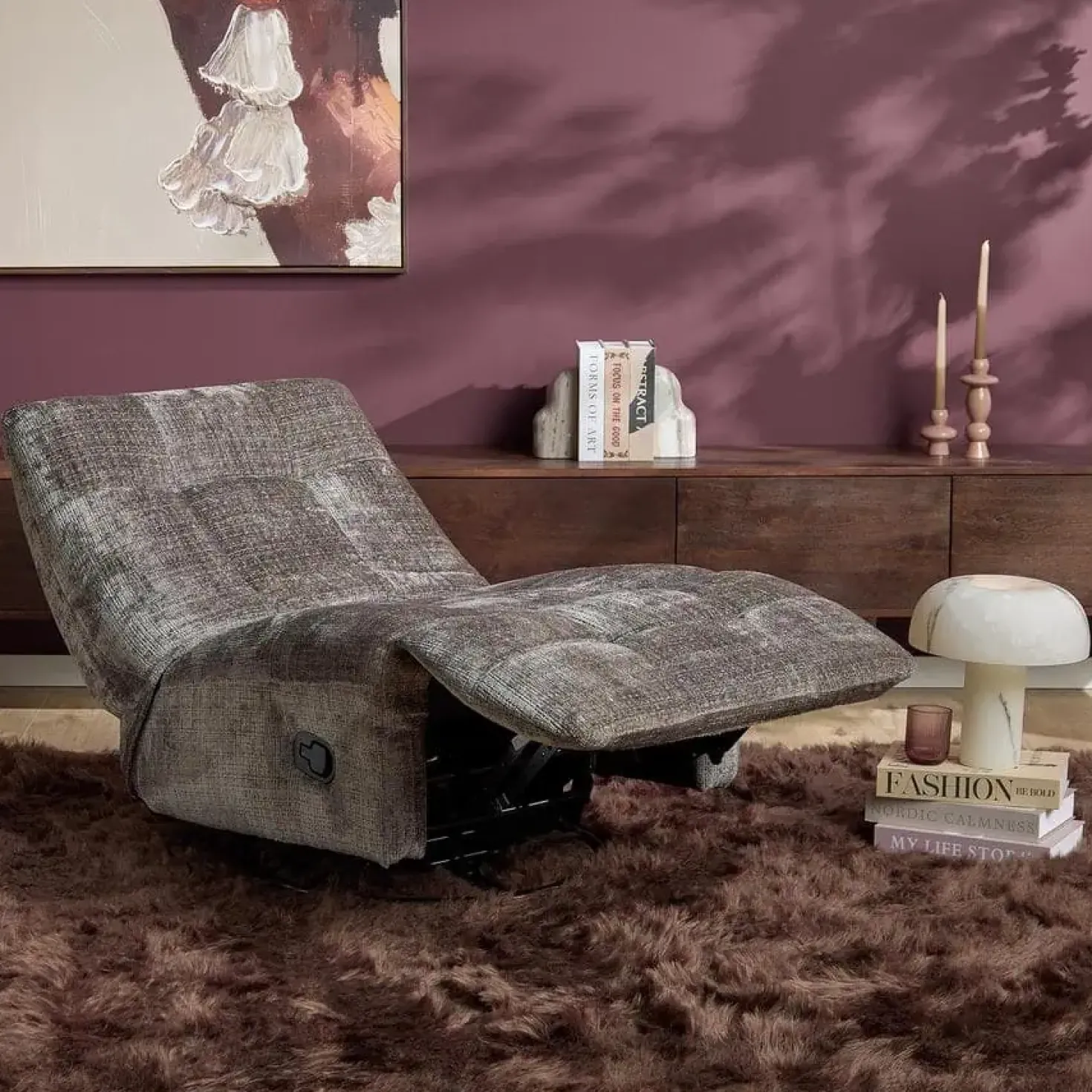 Lieke Relaxfauteuil Donkergrijs