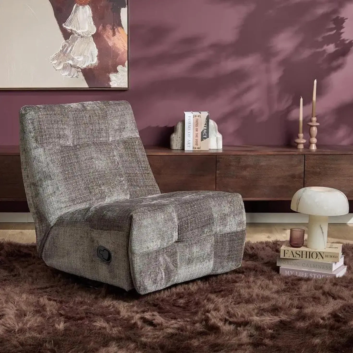 Lieke Relaxfauteuil Donkergrijs