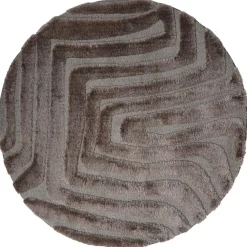Lima vloerkleed Bruin Rond 160x160cm