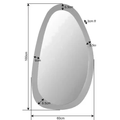 Lincoln Spiegel Mangohout 60cm