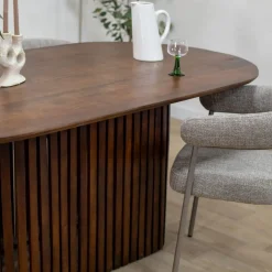 Linea Eettafel bruin Deens Ovaal 200cm