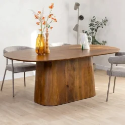 Lin Eettafel espresso Deens Ovaal 200cm