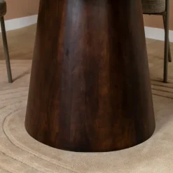 Lin Eettafel rond Espresso 130cm