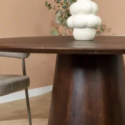 Lin Eettafel rond Espresso 130cm