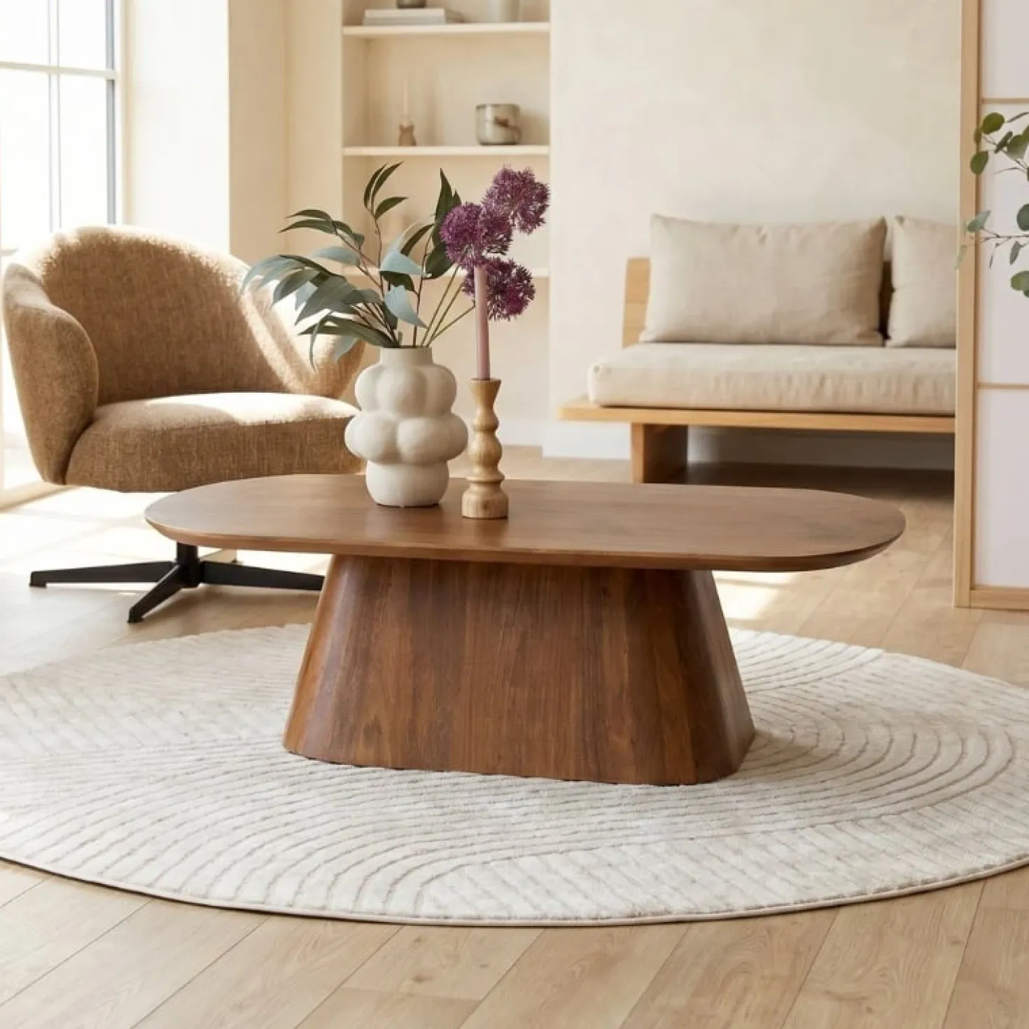 Lin Salontafel espresso Deens Ovaal 120cm