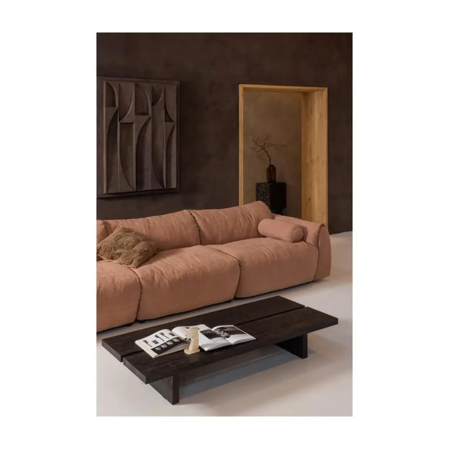 Lion Salontafel MDF donkerbruin 140cm