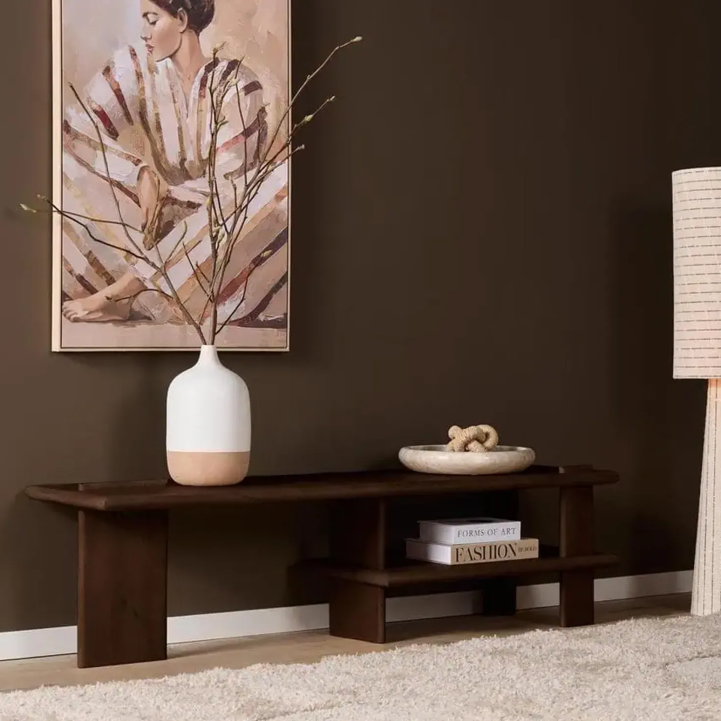 Liora Tv meubel bruin Mangohout 160 cm