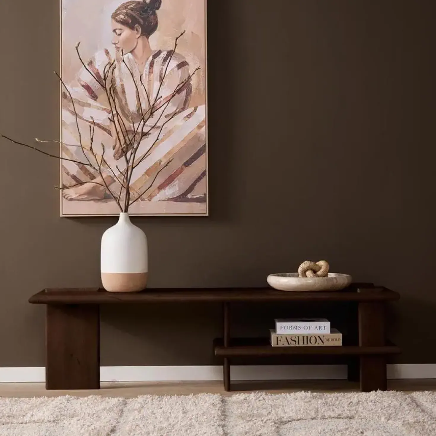 Liora Tv meubel bruin Mangohout 160 cm