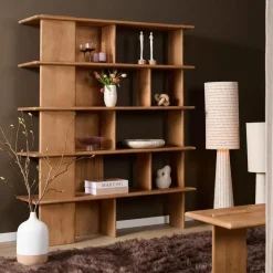 Liora Wandkast naturel Mangohout 150 cm