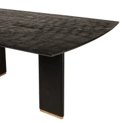 Lior Eettafel Zwart Goudpoot 240cm