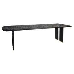 Lior Eettafel Zwart Goudpoot 280cm