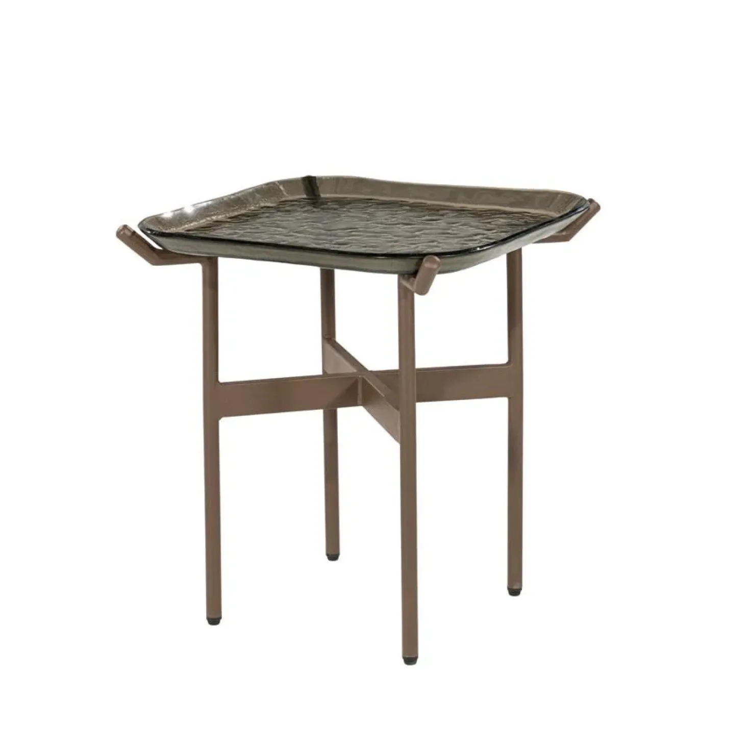 Liri Bijzettafel Bruin glas 43cm